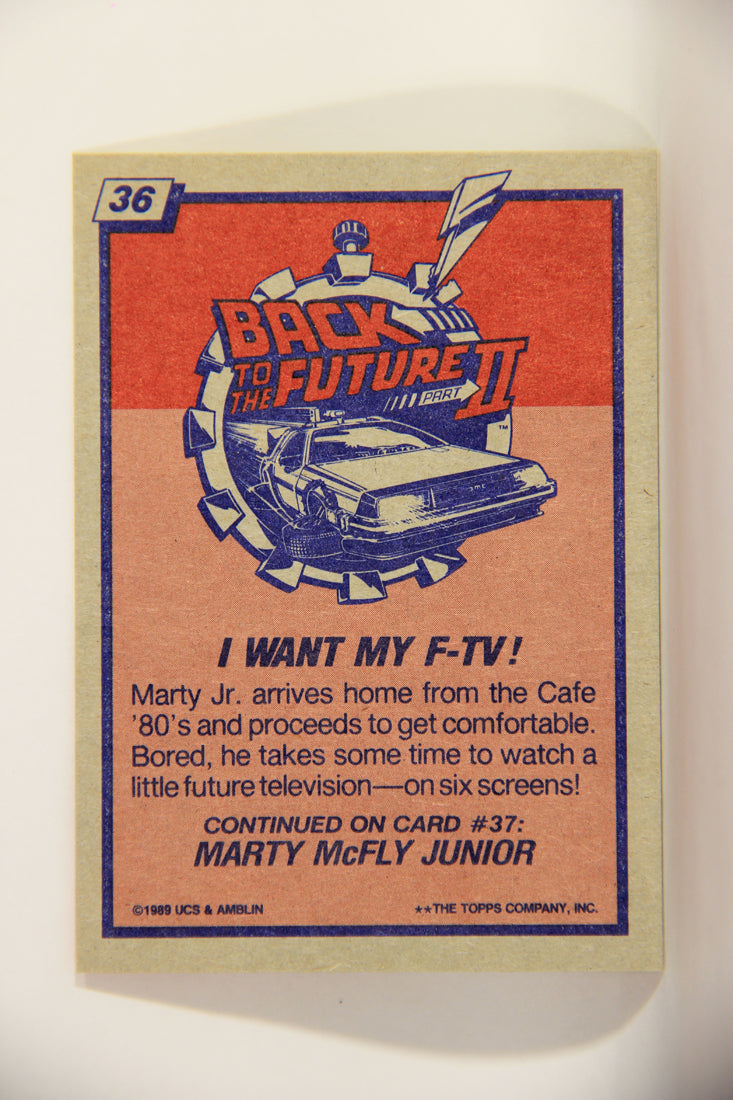 Back To The Future II 1989 Trading Card #36 I Want My F-TV L013013
