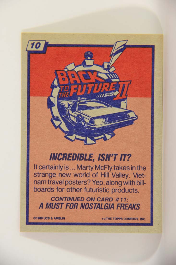 Back To The Future II 1989 Trading Card #10 Incredible Isn't It L013397