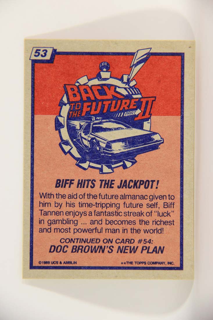 Back To The Future II 1989 Trading Card #53 Biff Hits The Jackpot L013400