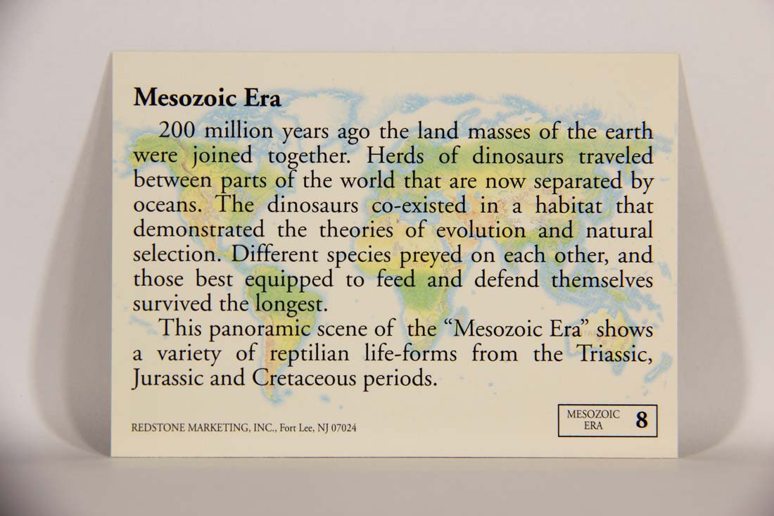 Dinosaurs The Mesozoic Era 1993 Vintage Trading Card #8 Mesozoic Era ENG L013420