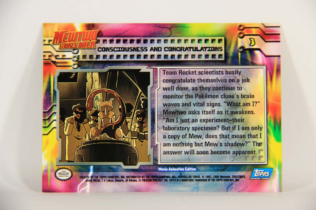 Pokémon Card First Movie #3 Consciousness And Congratulations Blue Logo 1st Print ENG L013455