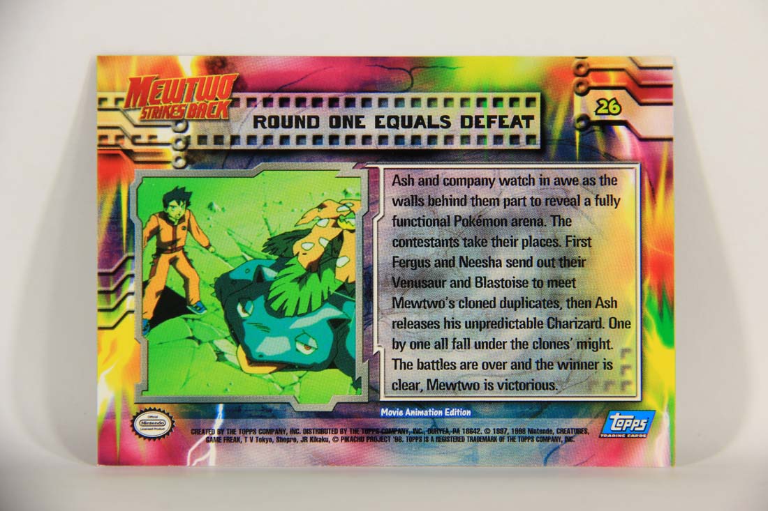 Pokémon Card First Movie #26 Round One Equals Defeat Blue Logo 1st Print ENG L013457