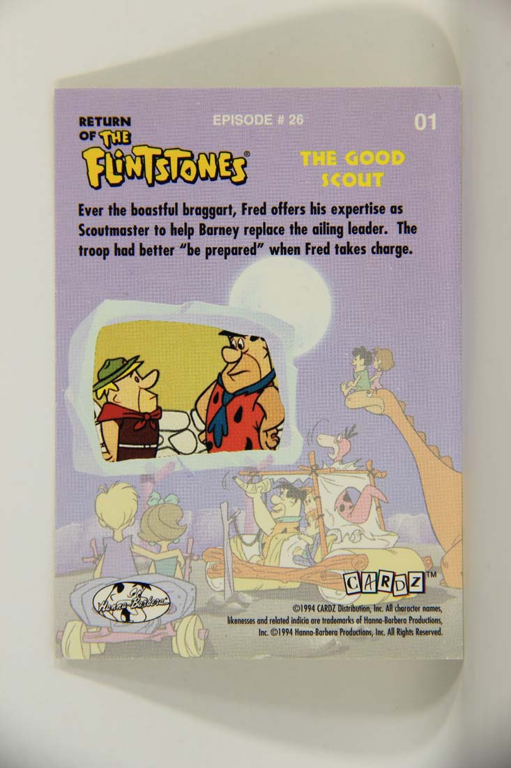 Return Of The Flintstones 1994 Trading Card #1 Fred As Scoutmaster ENG L013488