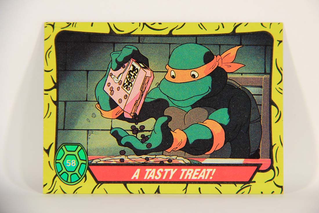 Teenage Mutant Ninja Turtles 1989 Trading Card #58 A Tasty Treat ENG L013545