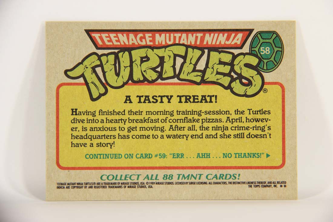 Teenage Mutant Ninja Turtles 1989 Trading Card #58 A Tasty Treat ENG L013545
