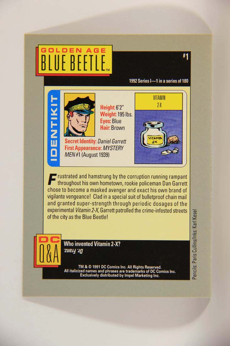 DC Cosmic 1991 Trading Card #1 Vitamin 2-X L013560