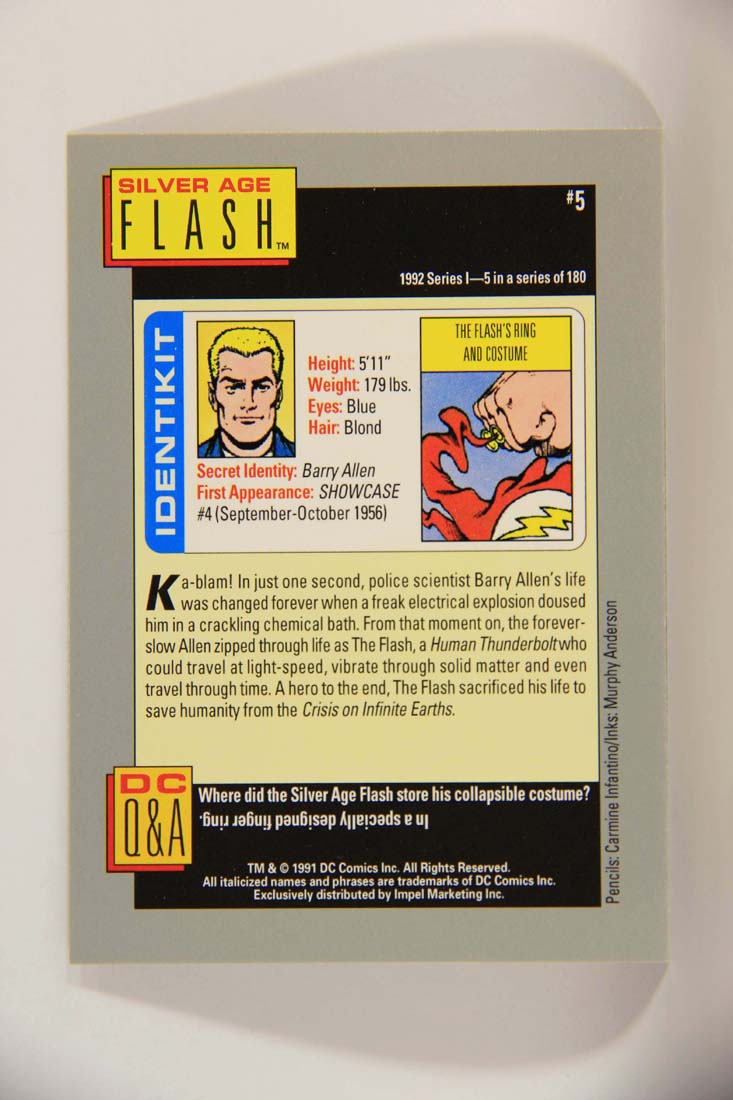 DC Cosmic 1991 Trading Card #5 The Flash's Ring And Costume L013564