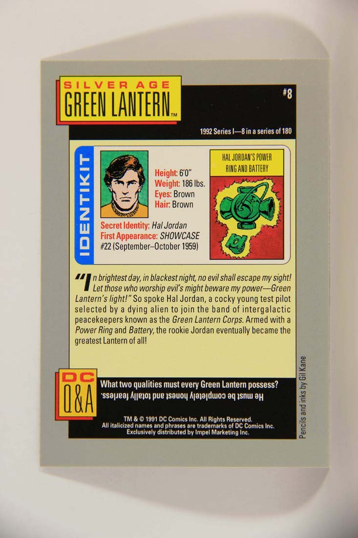 DC Cosmic 1991 Trading Card #8 Hal Jordan's Power Ring And Battery L013567