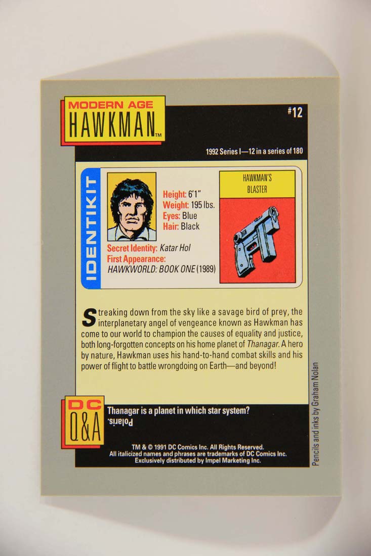 DC Cosmic 1991 Trading Card #12 Hawkman's Blaster L013571