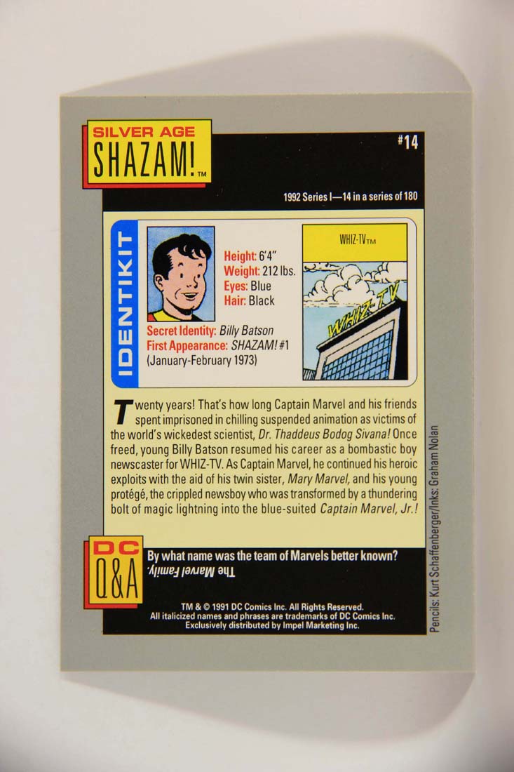 DC Cosmic 1991 Trading Card #14 Whiz-TV L013573