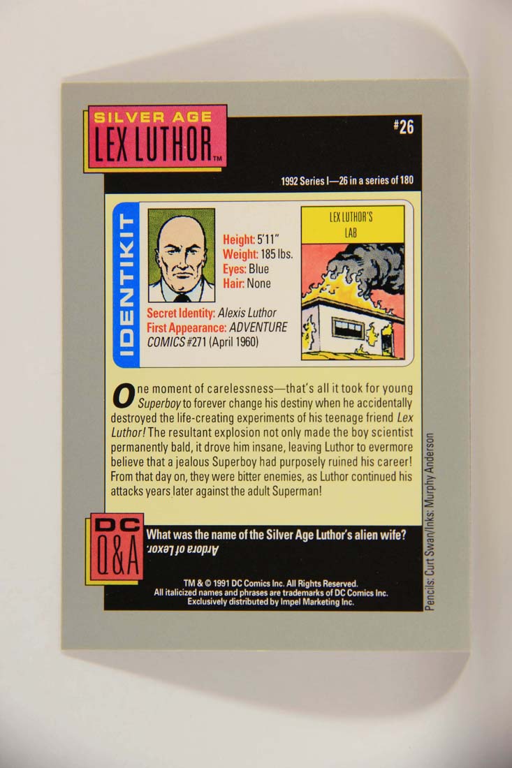 DC Cosmic 1991 Trading Card #26 Lex Luthor's Lab L013585