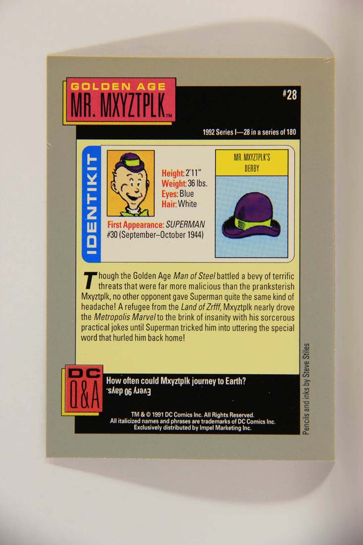 DC Cosmic 1991 Trading Card #28 Mr. Mxyztplk's Derby L013587