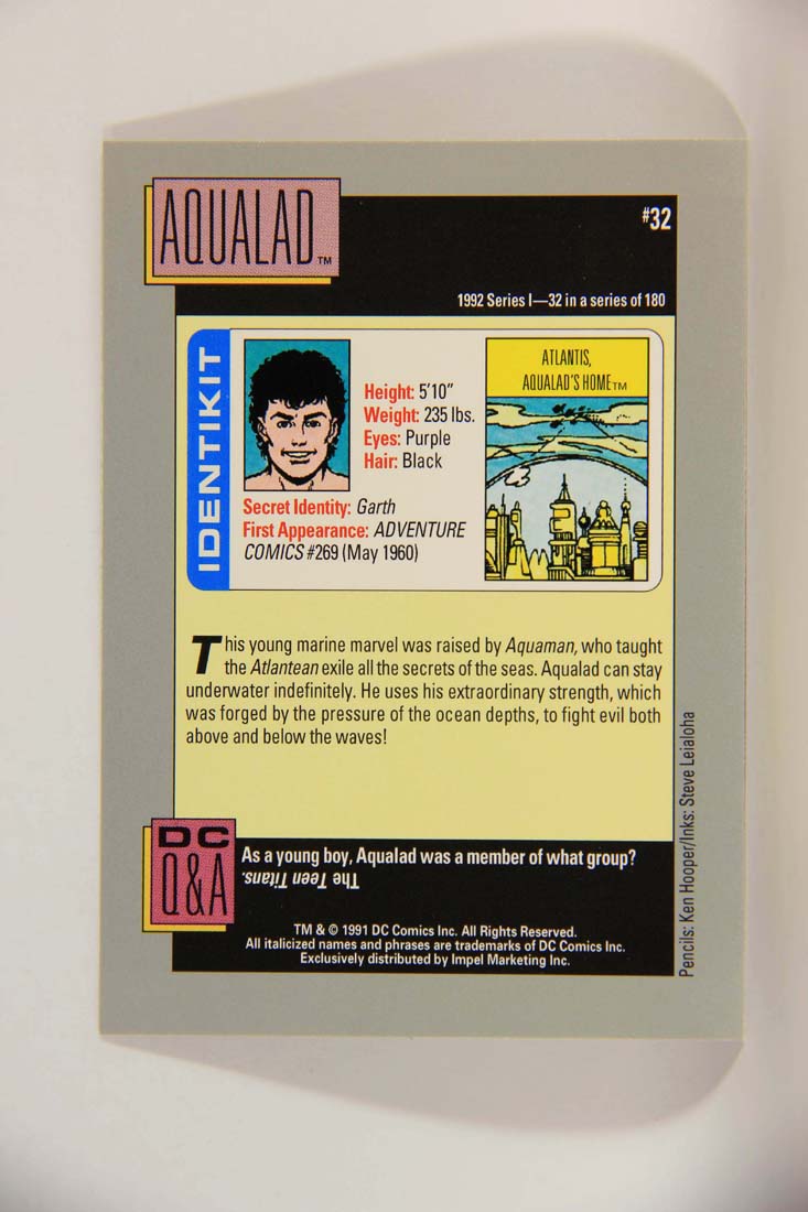 DC Cosmic 1991 Trading Card #32 Atlantis Aqualad's Home L013591