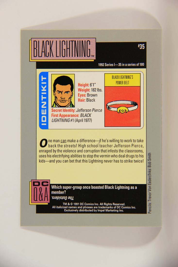 DC Cosmic 1991 Trading Card #35 Black Lightning's Power Belt L013594