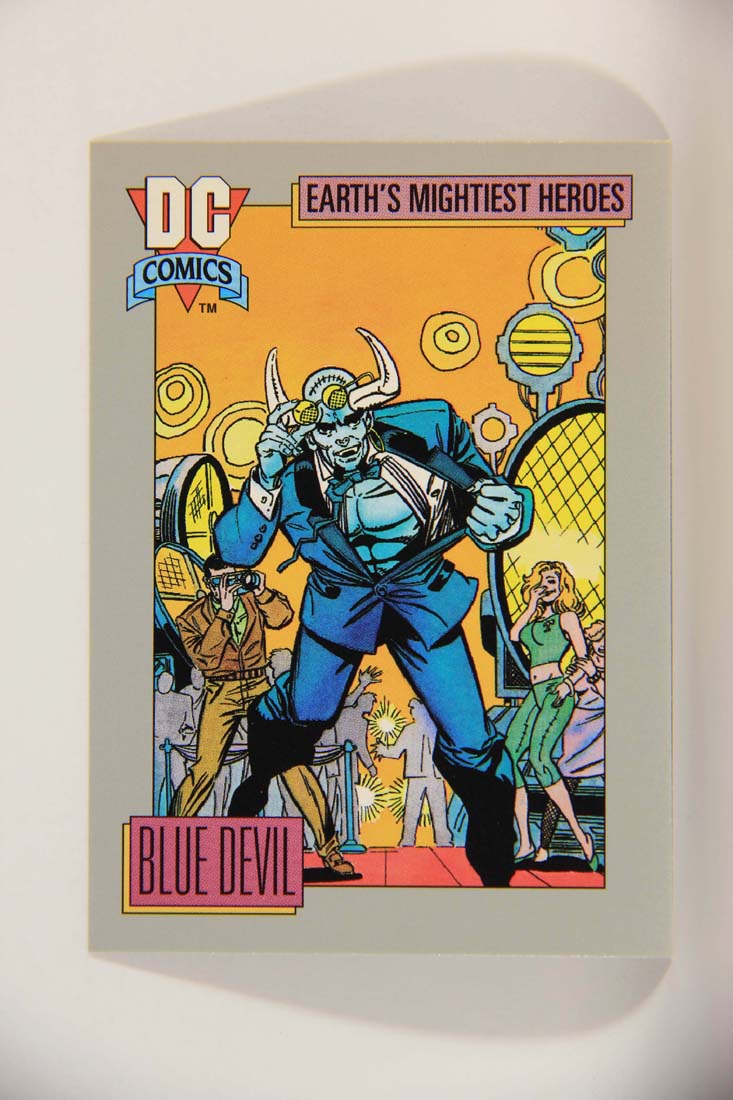 DC Cosmic 1991 Trading Card #37 Blue Devil's Rocket-Powered Trident L013596