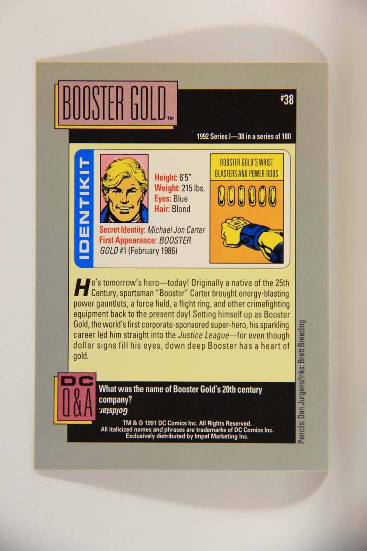 DC Cosmic 1991 Trading Card #38 Booster Gold's Wrist Blasters And Power Rods L013597