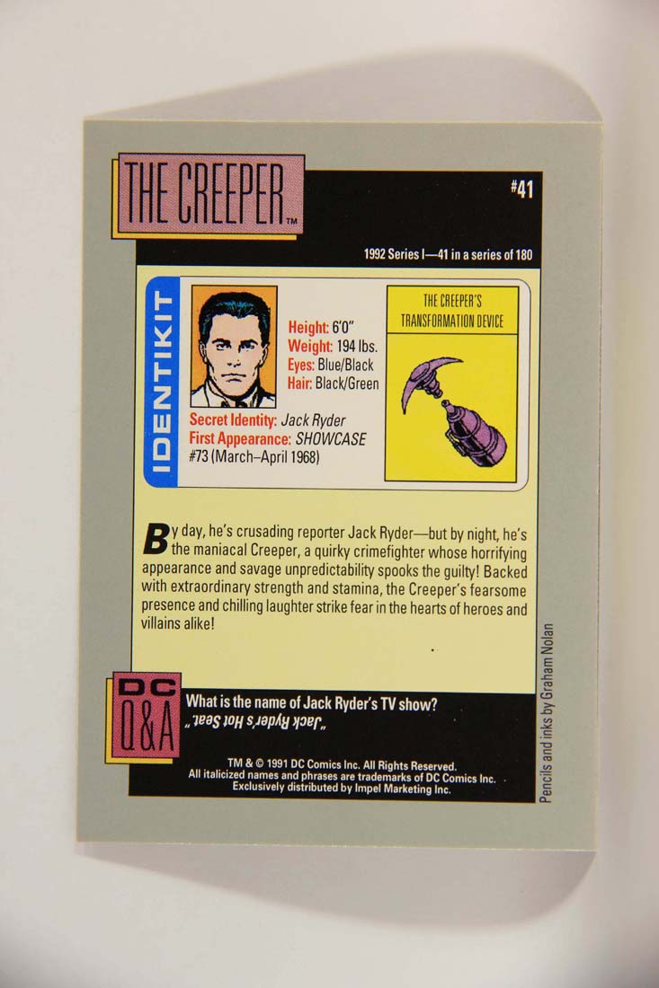 DC Cosmic 1991 Trading Card #41 The Creeper's Transformation Device L013600