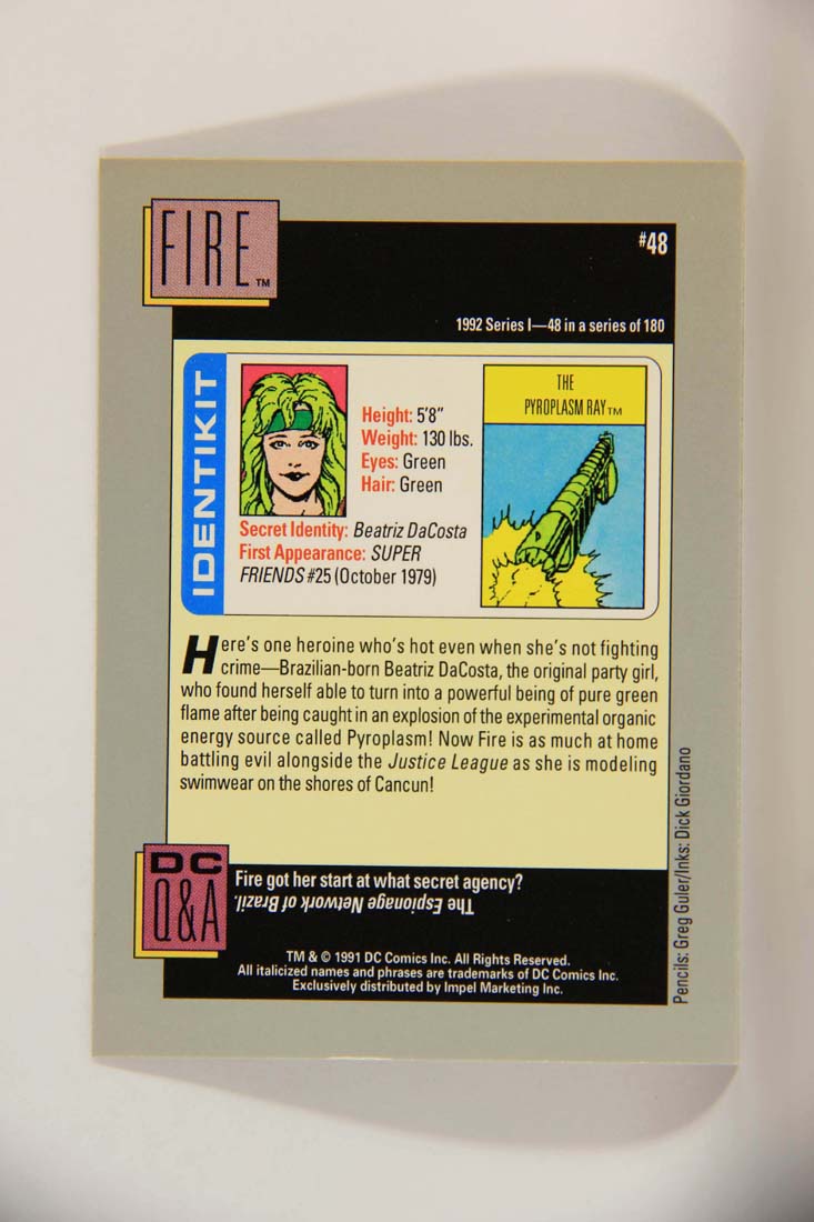 DC Cosmic 1991 Trading Card #48 The Pyroplasm Ray L013607