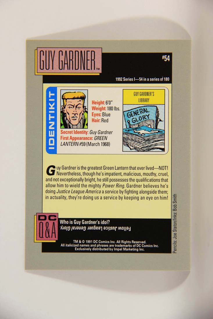 DC Cosmic 1991 Trading Card #54 Guy Gardner's Library L013613