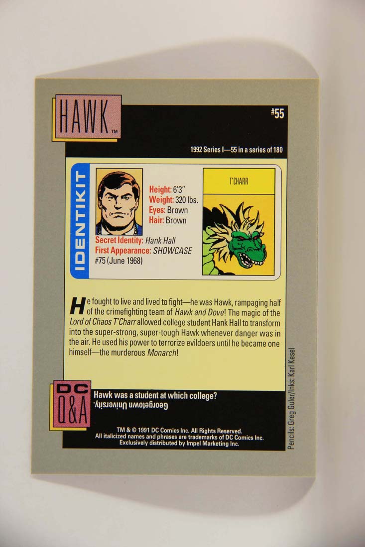 DC Cosmic 1991 Trading Card #55 T'Charr L013614