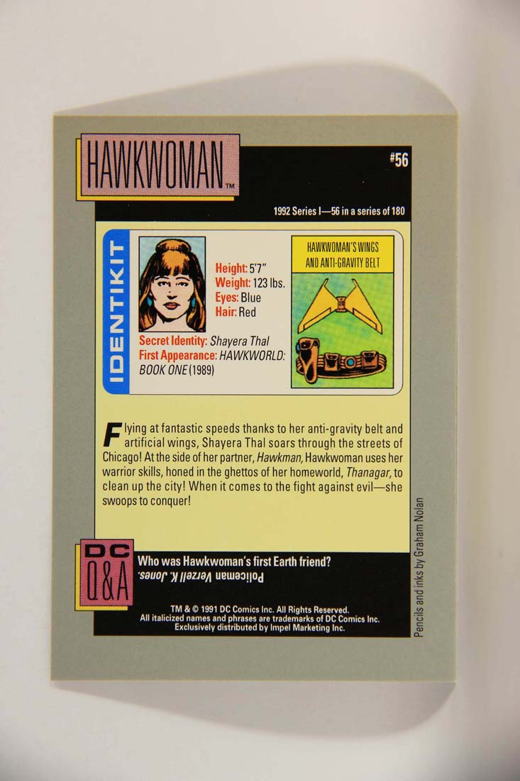 DC Cosmic 1991 Trading Card #56 Hawkwoman's Wings And Anti-Gravity Belt L013615