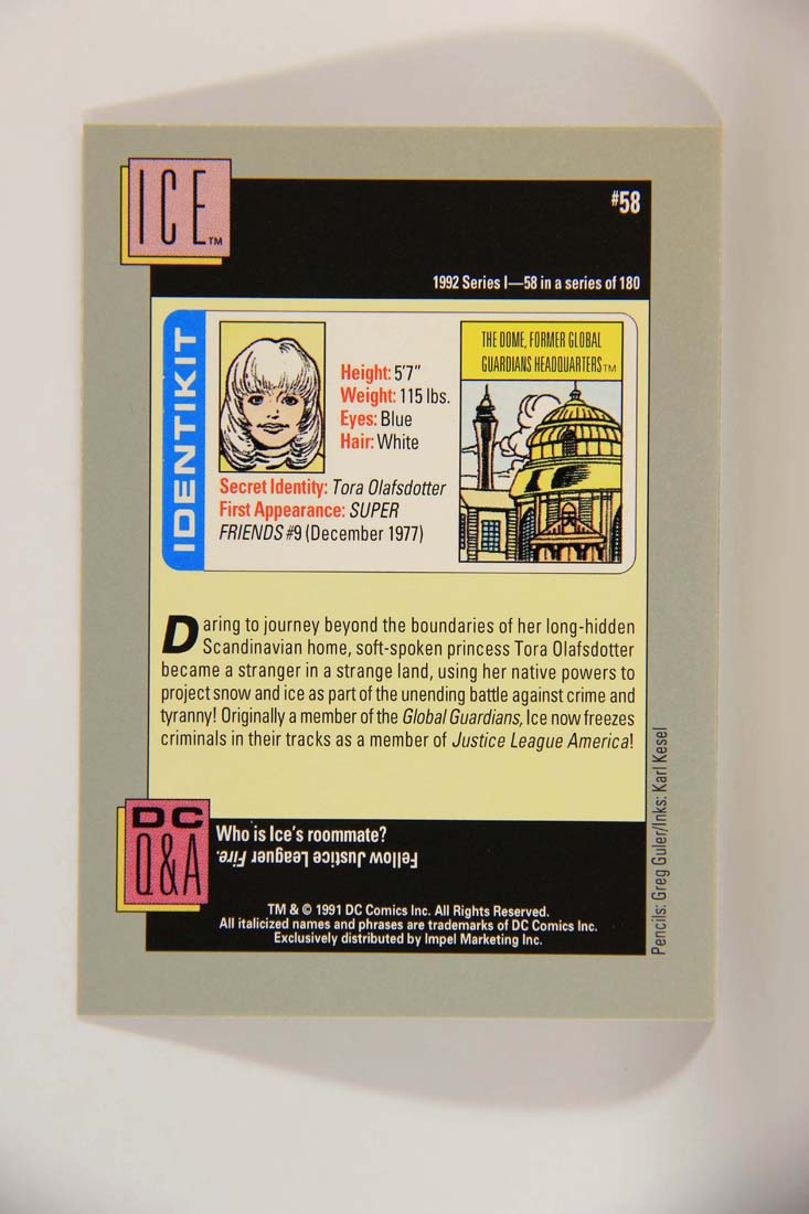 DC Cosmic 1991 Trading Card #58 The Dome Former Global Guardians Headquarters L013617