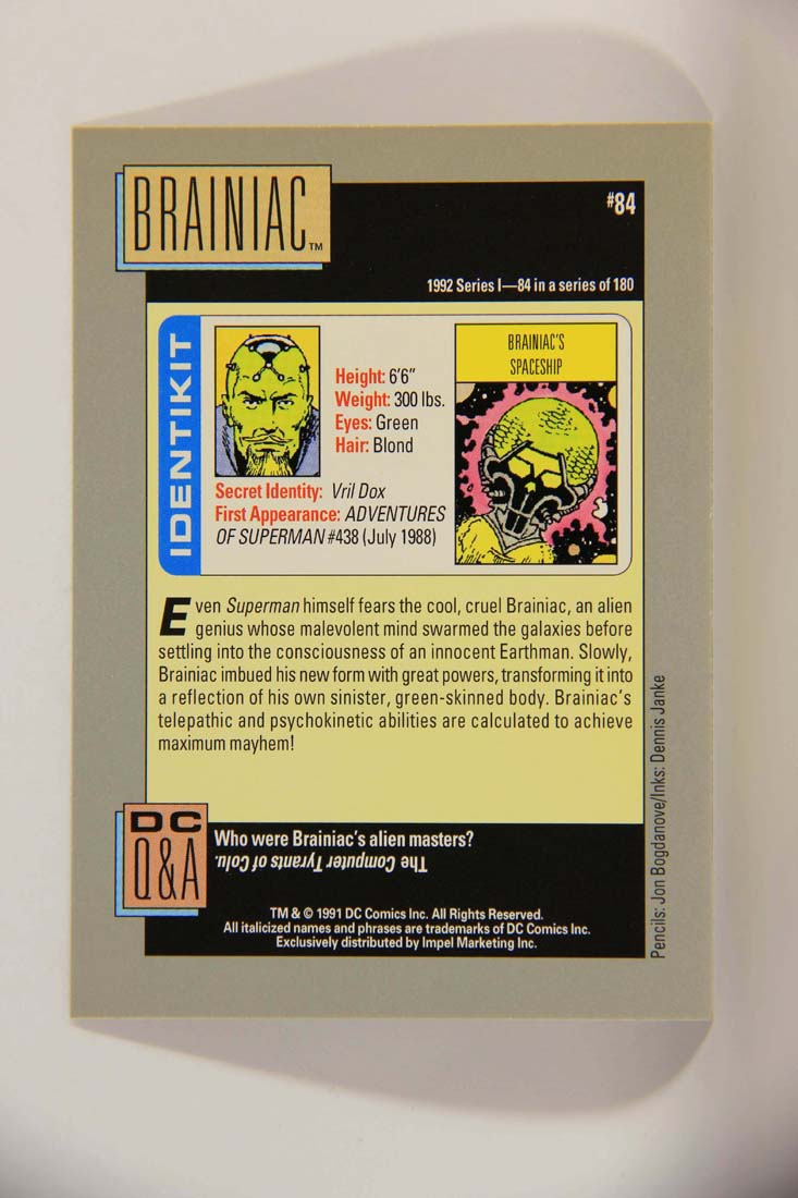 DC Cosmic 1991 Trading Card #84 Brainiac's Spaceship L013643