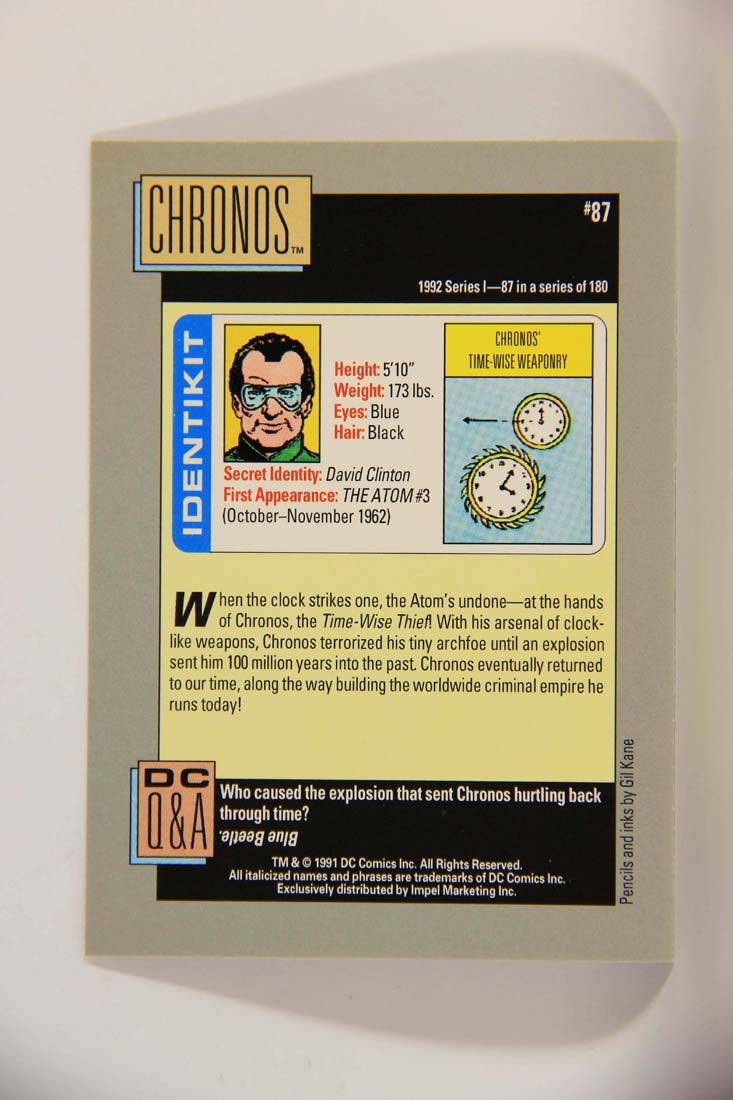 DC Cosmic 1991 Trading Card #87 Chronos's Time-Wise Weaponry L013646