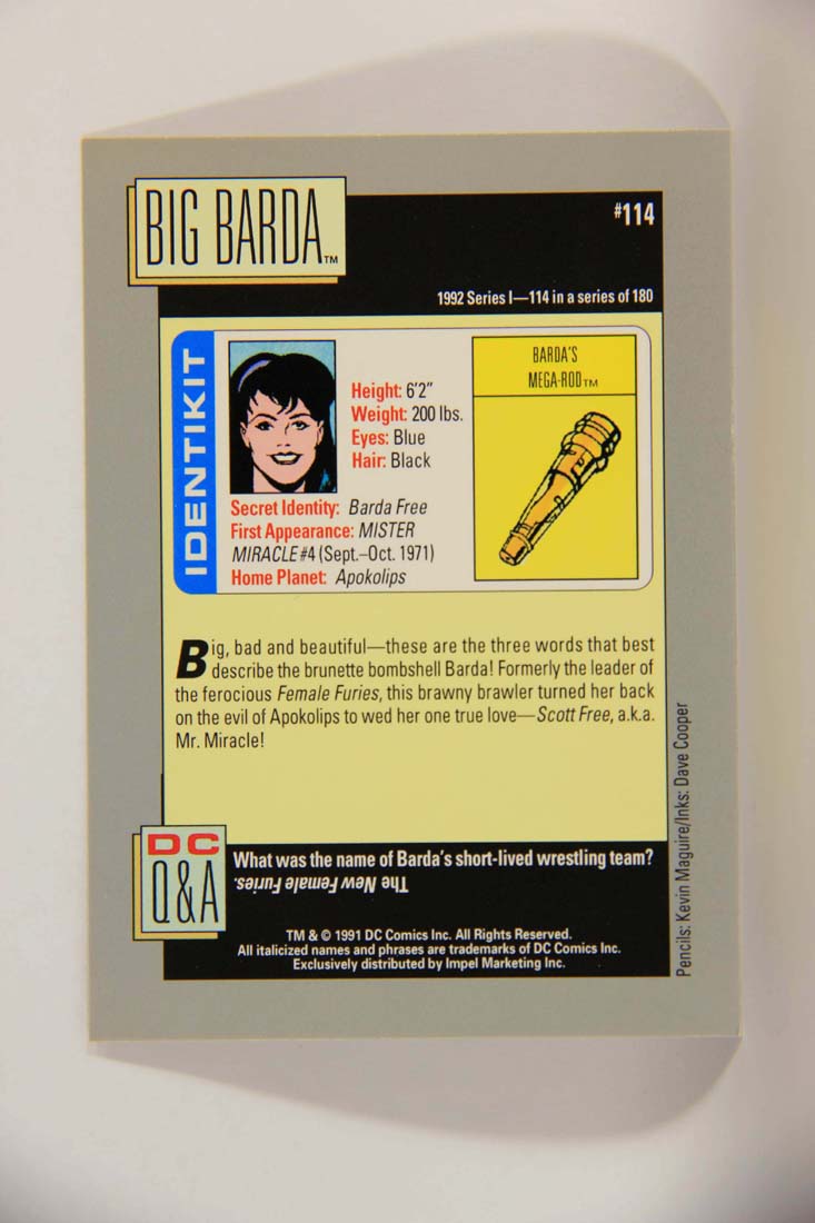 DC Cosmic 1991 Trading Card #114 Barda's Mega-Rod L013673