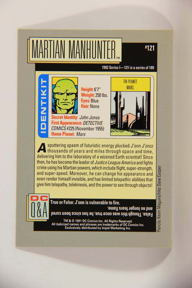 DC Cosmic 1991 Trading Card #121 The Planet Mars L013680