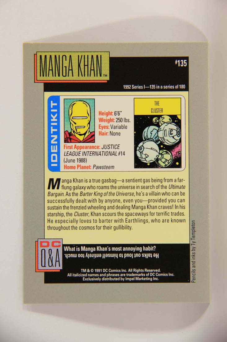 DC Cosmic 1991 Trading Card #135 The Cluster L013694