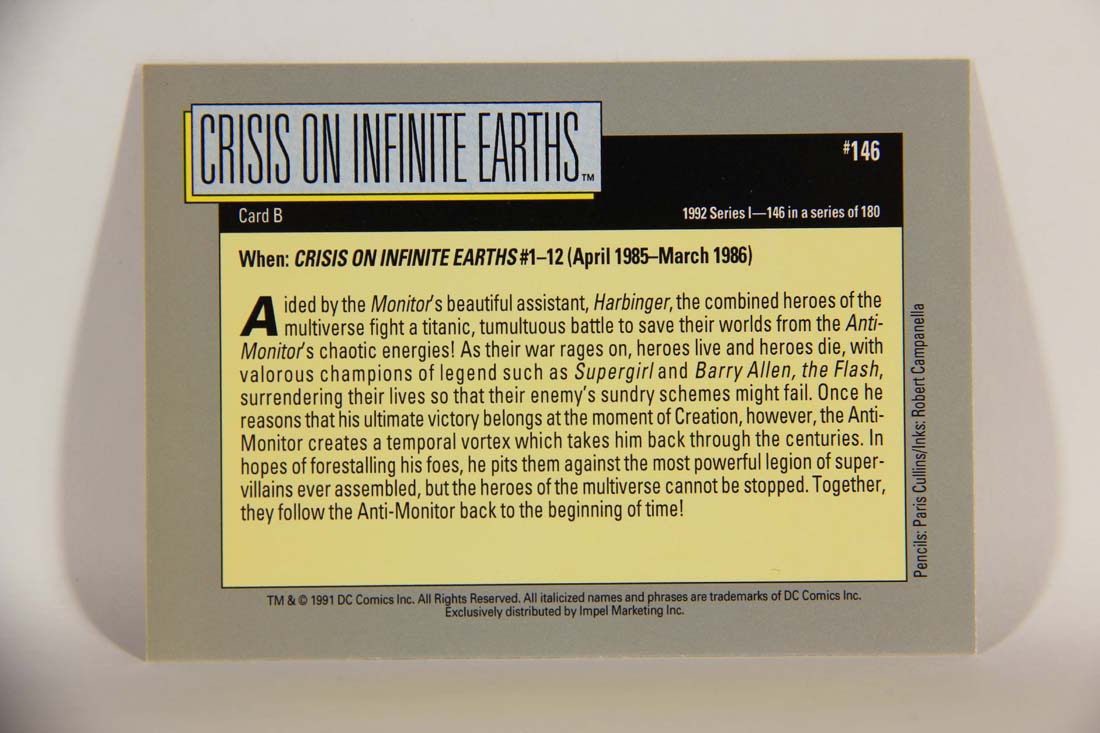 DC Cosmic 1991 Trading Card #146 Crisis On Infinite Earths Card B L013705