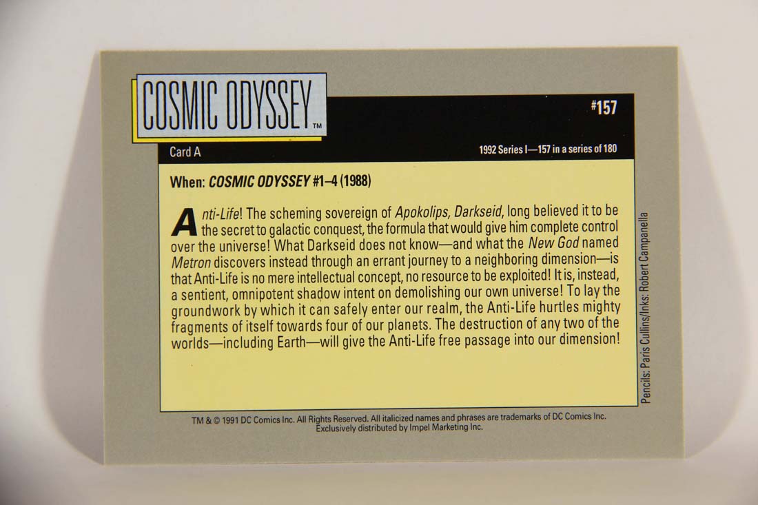 DC Cosmic 1991 Trading Card #157 Cosmic Odyssey Card A L013716