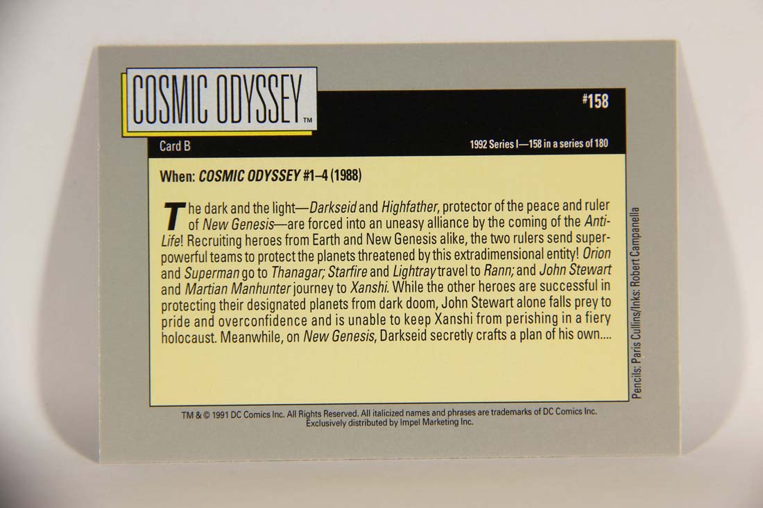 DC Cosmic 1991 Trading Card #158 Cosmic Odyssey Card B L013717