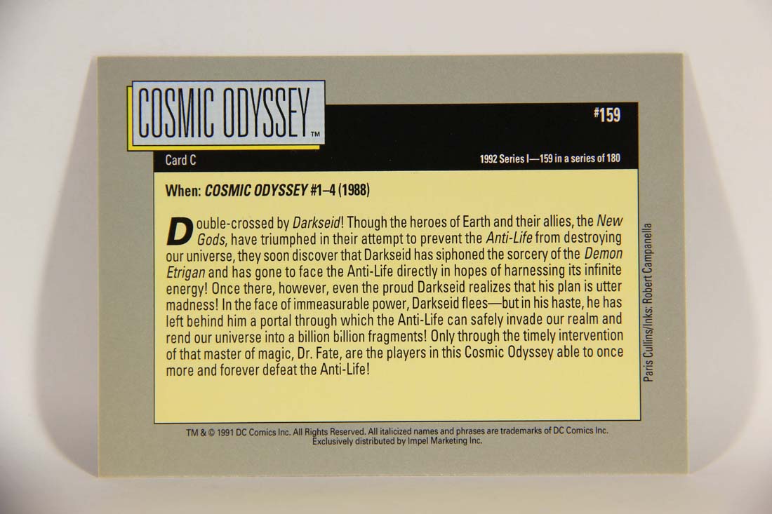 DC Cosmic 1991 Trading Card #159 Cosmic Odyssey Card C L013718