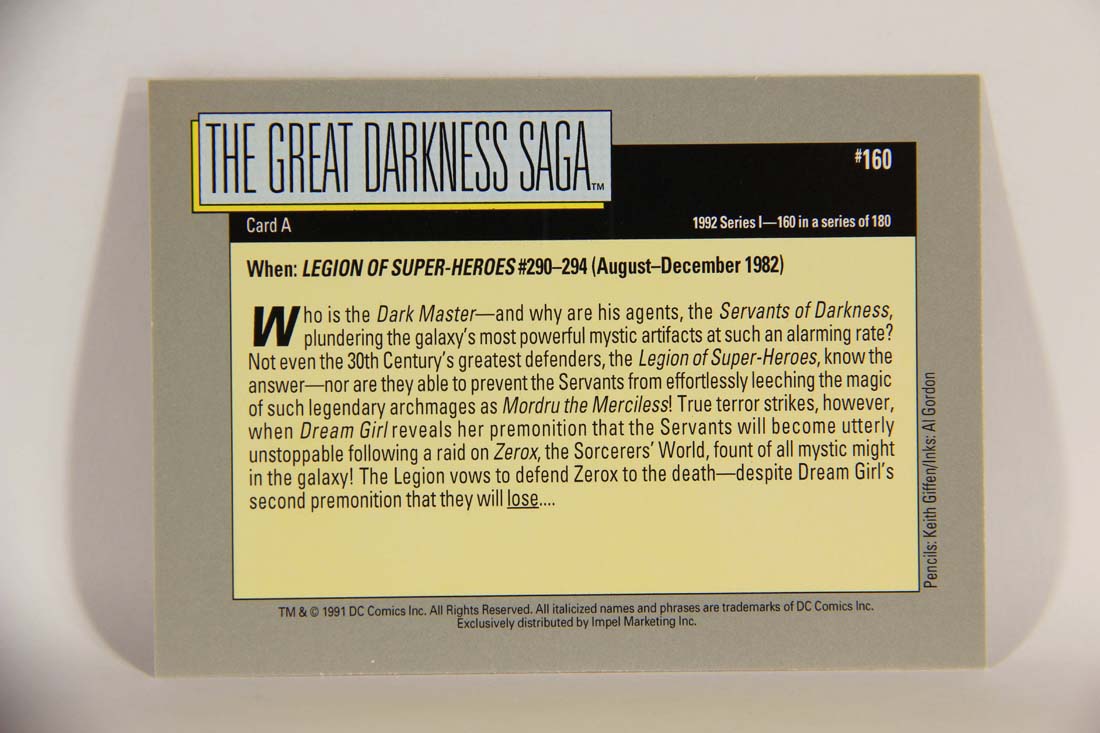 DC Cosmic 1991 Trading Card #160 The Great Darkness Saga Card A L013719