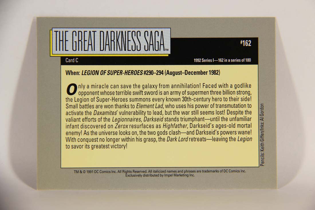 DC Cosmic 1991 Trading Card #162 The Great Darkness Saga Card C L013721