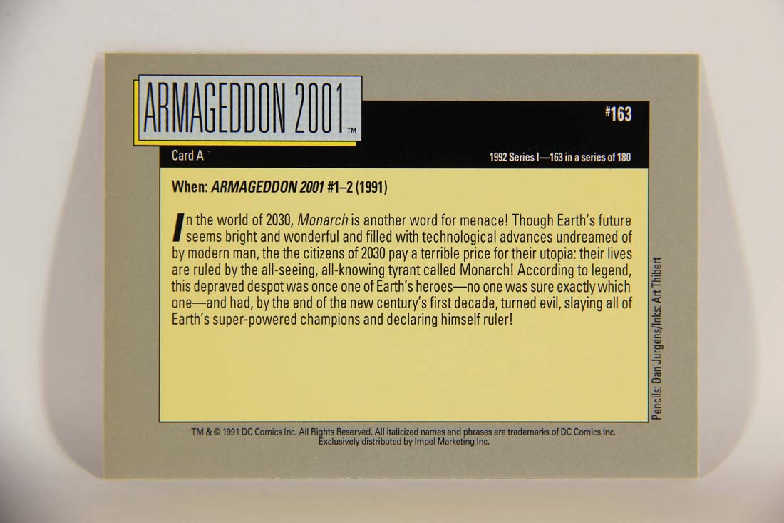 DC Cosmic 1991 Trading Card #163 Armageddon 2001 Card A L013722