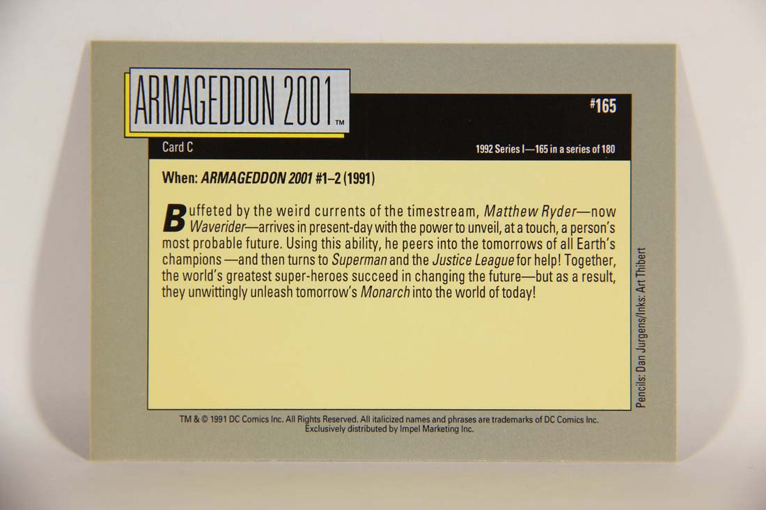 DC Cosmic 1991 Trading Card #165 Armageddon 2001 Card C L013724