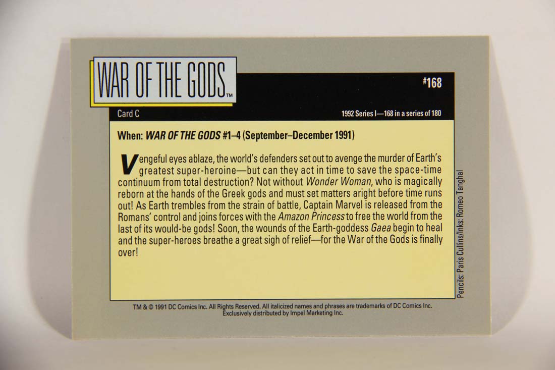 DC Cosmic 1991 Trading Card #168 War Of The Gods Card C L013727