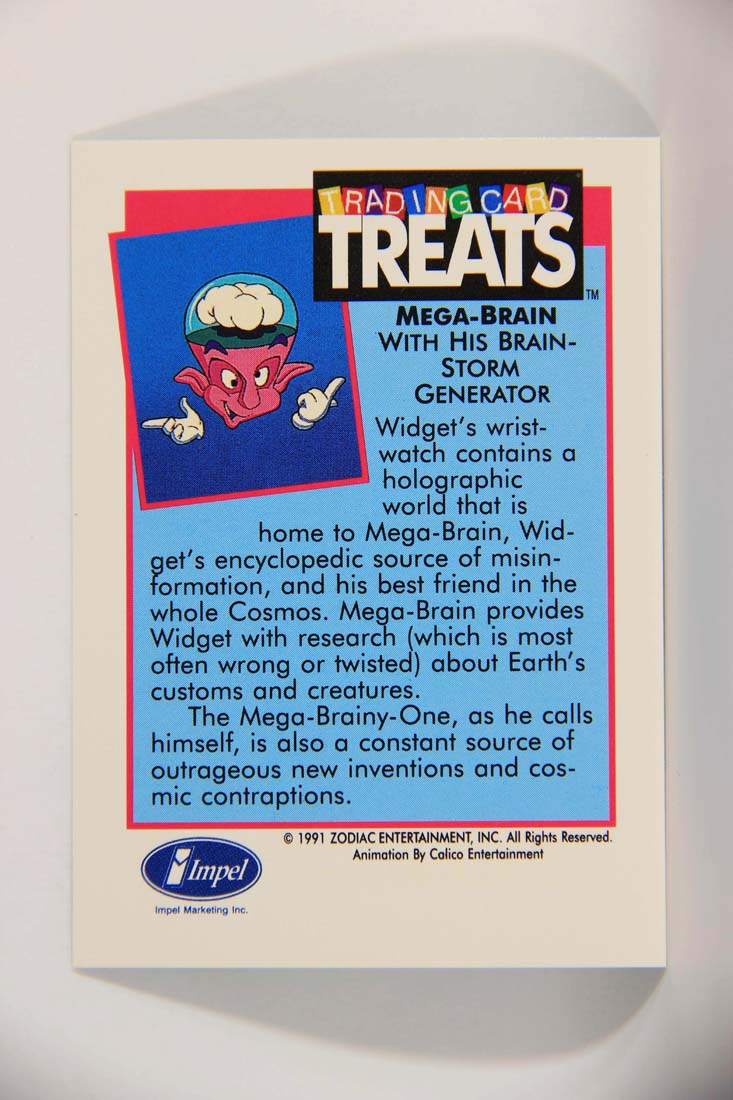 Widget TV Series Treats 1991 Vintage Trading Card Mega-Brain ENG L013843