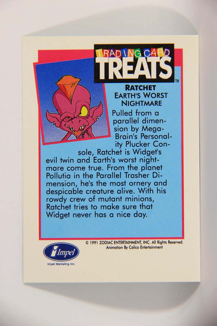 Widget TV Series Treats 1991 Vintage Trading Card Ratchet ENG L013845