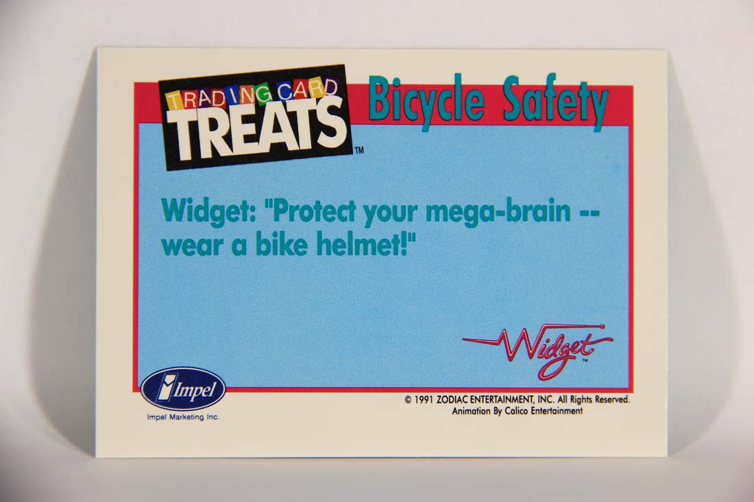 Widget TV Series Treats 1991 Vintage Trading Card Bicycle Safety ENG L013846