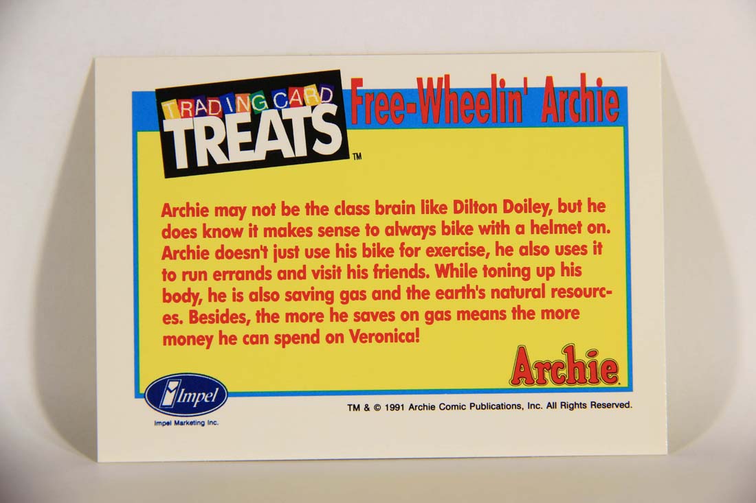 Archie Comics Treats 1991 Vintage Trading Card Free-Wheelin' Archie ENG L013860