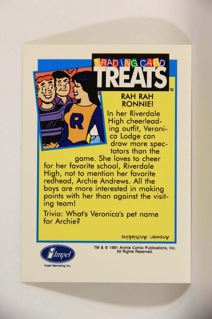 Archie Comics Treats 1991 Vintage Trading Card Rah Rah Ronnie ENG L013864