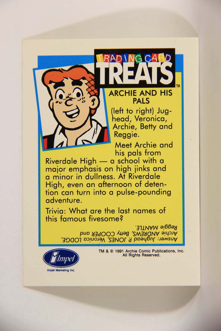 Archie Comics Treats 1991 Vintage Trading Card Archie And His Pals ENG L013865