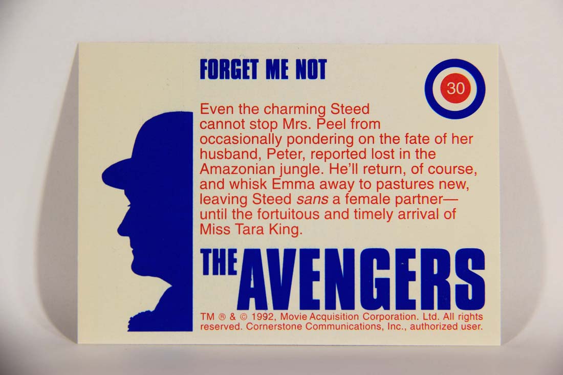 The Avengers TV Series 1992 Trading Card #30 Forget Me Not L013895