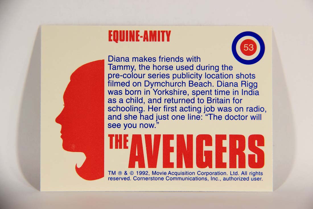 The Avengers TV Series 1992 Trading Card #53 Equine-Amity L013918