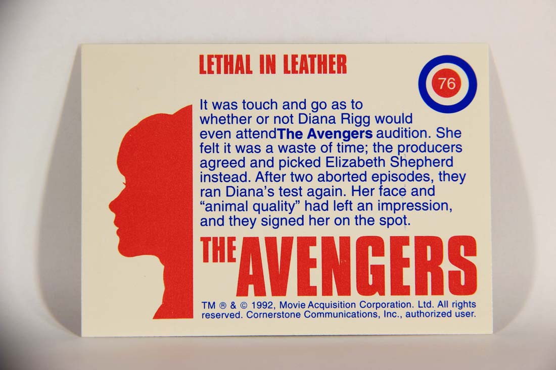 The Avengers TV Series 1992 Trading Card #76 Lethal In Leather L013941