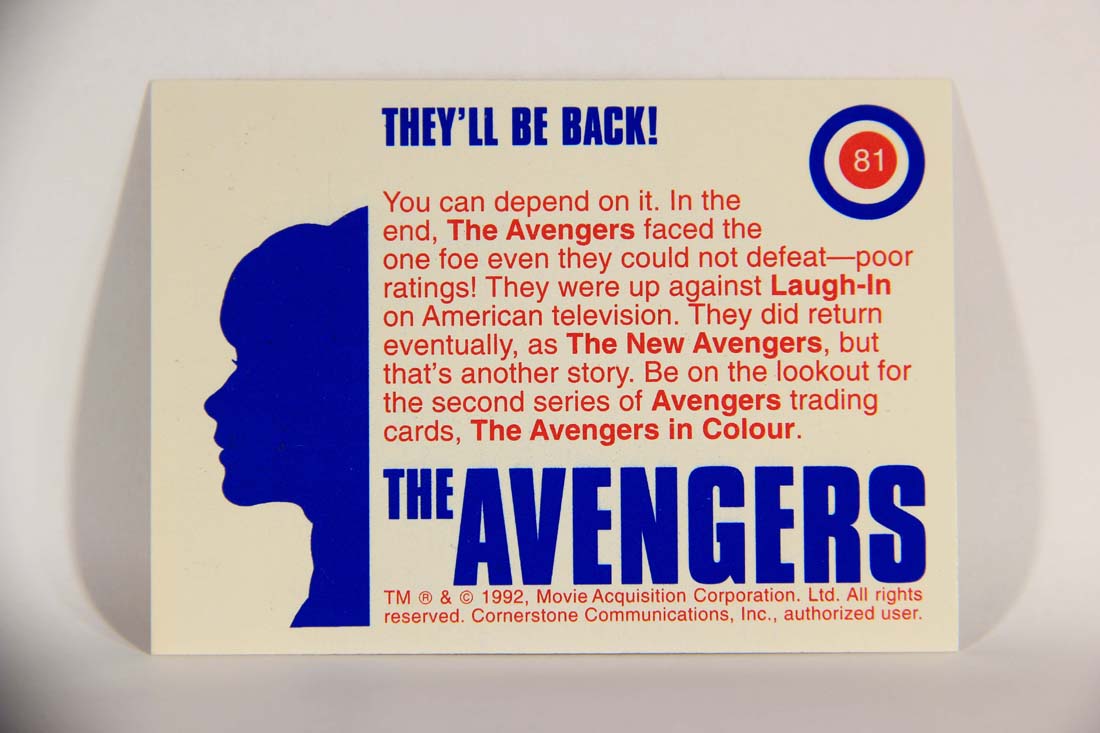The Avengers TV Series 1992 Trading Card #81 They'll Be Back L013946